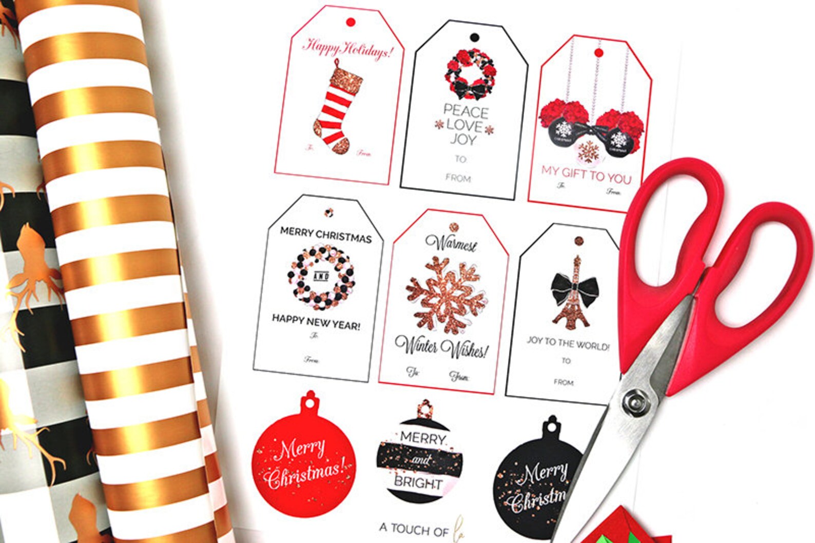 PRINTABLE Christmas Gift Tags Printable Holiday Gift Tags Etsy