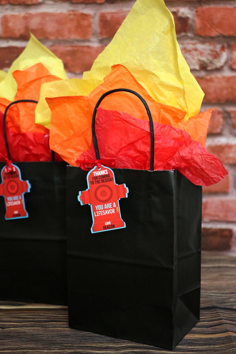 Firefighter Birthday Decorations Firefighter Party Decor Fireman Party Supplies DIGITAL EDITABLE Firefighter Birthday Party Supplies