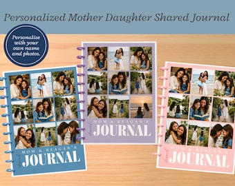 Mother Daughter Journal, Personalized Mom & Daughter Keepsake, Shared Memory Journal, Gift for Mom, Gift for Daughter, Custom Photo Journal