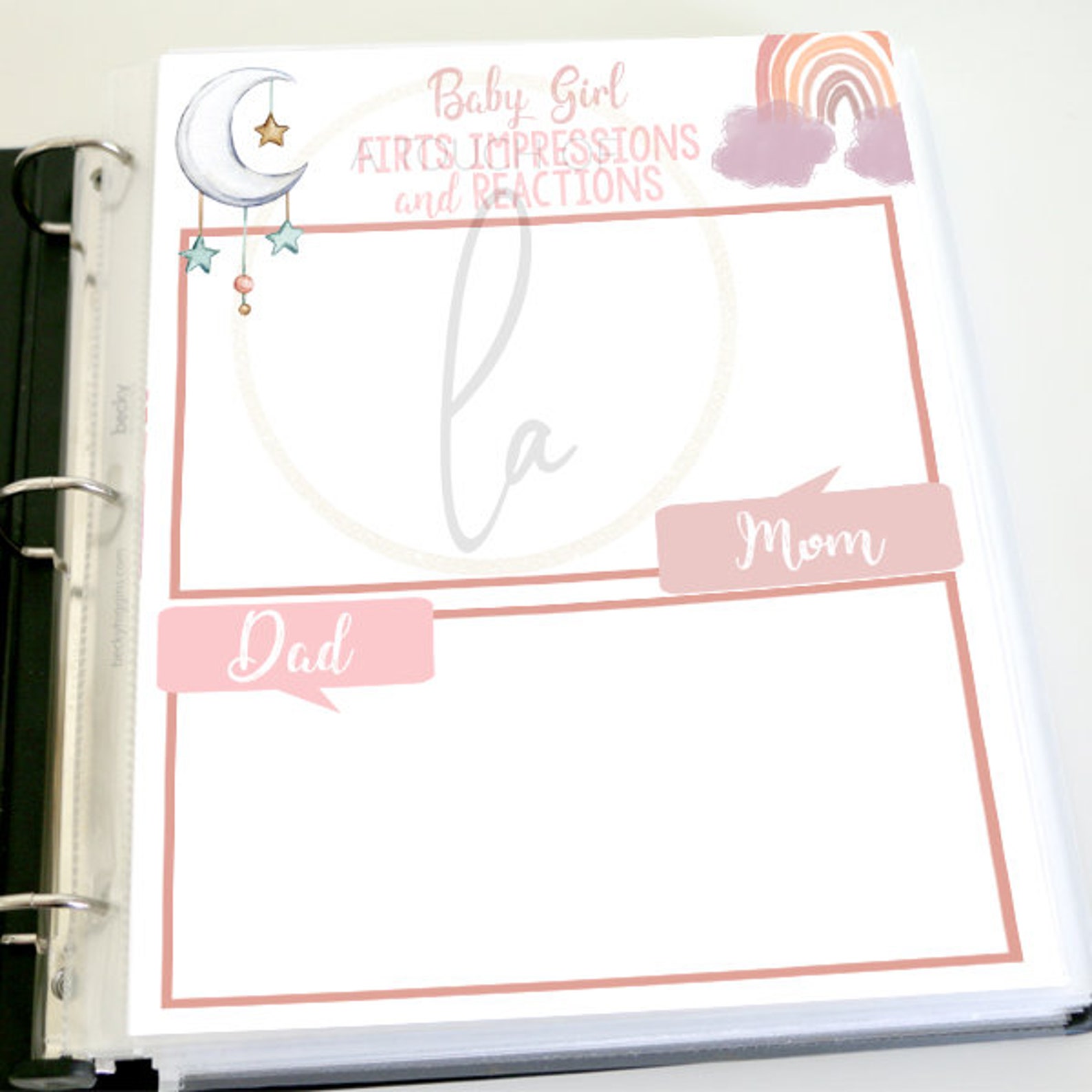 EDITABLE PRINTABLE Baby Book Pages for Girls Girl's Baby Etsy