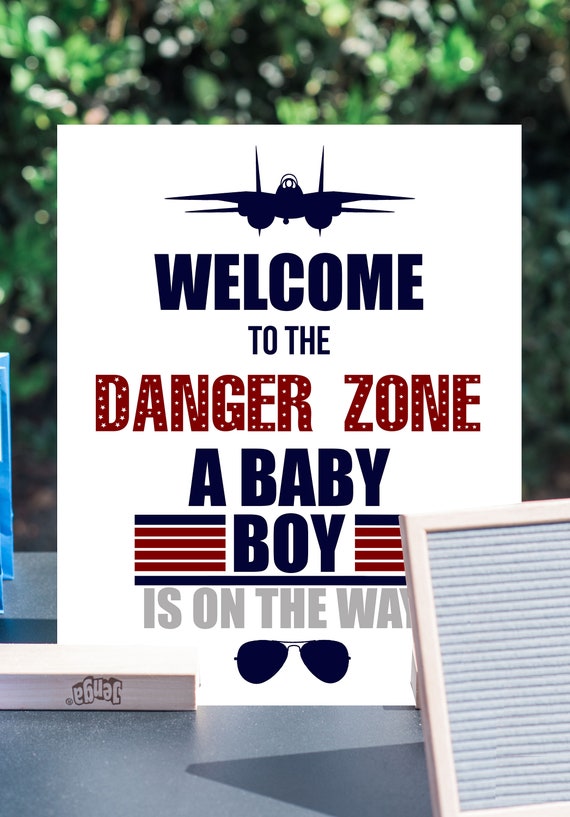 PRINTABLE Top Gun Baby Shower Sign 16 X 20 Digital Top Gun Etsy