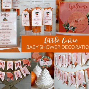 PRINTABLE Little Cutie Baby Shower Supplies, Little Cutie Baby Shower Decorations, Little Cutie Baby Shower Printables