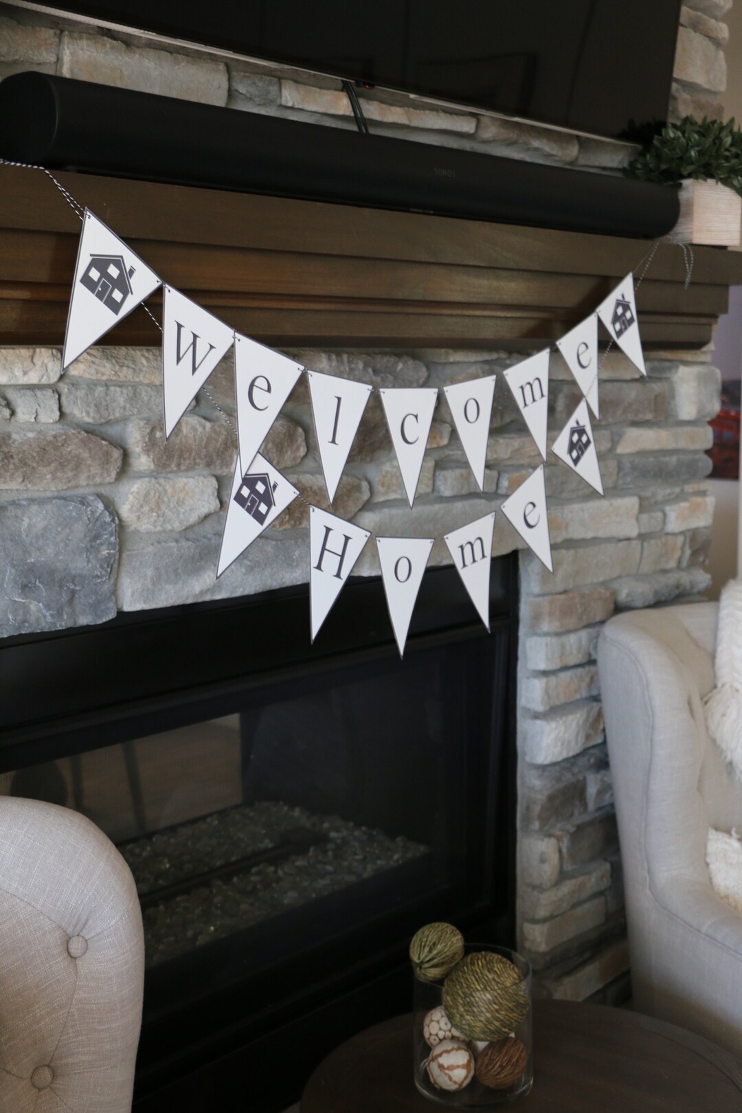 PRINTABLE welcome Home Banner, Print New House Banner, New Home Banner ...