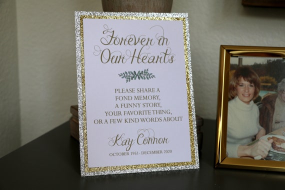 EDITABLE PRINTABLE Funeral Guest Book Sign 5 X 7 - Etsy