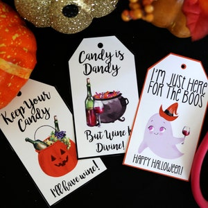 PRINTABLE Halloween WeinAnhänger, Halloween Booze Tags, Halloween Wein Geschenk, "You've Been Boozed" Tags, Drink Up Witches Tags