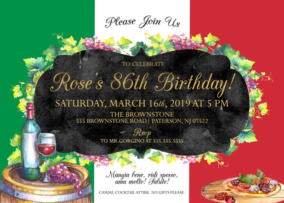 Italian Pizza Party Birthday Invitation Pizza Party Etsy