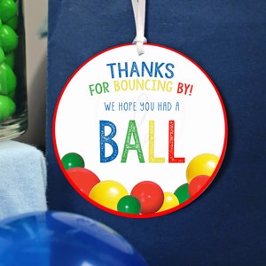 PRINTABLE Ball Party Favor Tags, Let&#39;s Have a Ball Merci Tags, C&#39;est une balle pour être un faveurs, C&#39;est une balle pour être deux Merci Tags