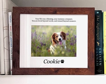 Personalized Pet Loss Gift - Pet Memorial Gift - Pet Portrait Picture Frame  - Pet Sympathy Gift - Cat Loss Gift