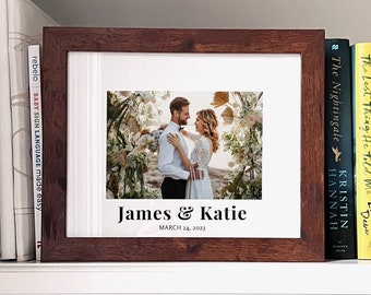 Wedding Picture Frame Personalized - Engraved Wedding Frame - Anniversary Frame Gift - Custom Bridal Shower Gift