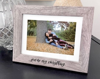 Couples Picture Frame - Engraved Picture Frame - You are my everything - Picture Frame for Girlfriend or Wife - Valentines Day Gift