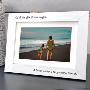 Mom Picture Frame - Loving Mother Picture Frame - Mother’s Day Gift - Personalized Laser Engraved Frame - Gift for Mom from Daughter or Son