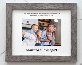 Custom Grandparents Frame - Birthday Gift for Grandparent from Grandchild - Grandma Picture Frame - From Grandchildren