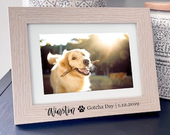Dog Adoption Picture Frame - Personalized Gotcha Day Rescue Dog Gift Pet Keepsake