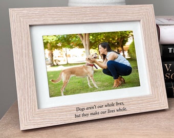 Dog Picture Frame - Engraved Wood Frame - Family Pet Photo - Dog Adoption - Dog Memorial Photo Frame