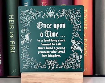 Throne of Glass Bookshelf Decor: Aelin Galathynius Library Sign