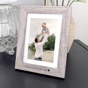 Engraved Picture Frame - Gift for Uncle from Niece