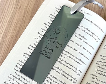 Rhysand Bookmark - ACOTAR Bookmark - Hello Feyre Darling Acrylic Bookmark - Fantasy Bookclub Gift - Rhysand and Feyre