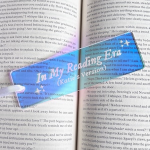 Iridescent Acrylic Bookmark: Taylor Inspired Book Lover Gift