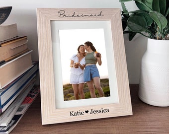 Bridesmaid Proposal Gift - Bridesmaid Picture Frame - Engraved Picture Frame - Best Friend Photo Frame - Maid of Honor Gift