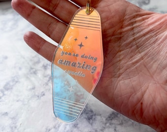 You're Doing Sweetie Keychain - Retro Motel Acrylic Keyring