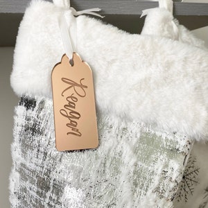 Modern Stocking Name Tags - Metal – Simply Inspired Co.