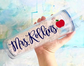 Custom Teacher Gift - Teacher Tumbler - Personalized Teacher Gift -Teacher Water Bottle - Teacher Appreciation - End of the Year A100