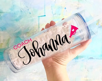 Cheer Coach Gift - Custom Coach Water Bottle - Gymnastics Coach - Cheer Squad Gift - Cheerleading Coach Tumbler