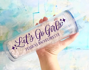 Nashville Bachelorette - Let's Go Girls Tumblers - Cowgirl Country Theme - Bachelorette Party Favors - Personalized Bachelorette Gifts