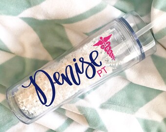 Personalized Physical Therapist Tumbler – PT/PTA Graduation Gift