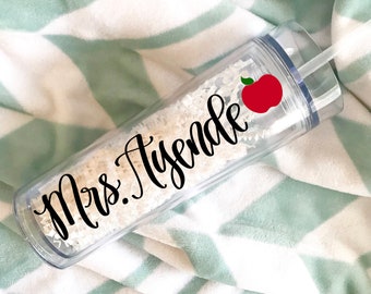 Teacher Appreciation Gift - Teacher Tumbler Personalized - Teacher Day Gift - Teacher Water Bottle - End of the Year Gift - Back to School