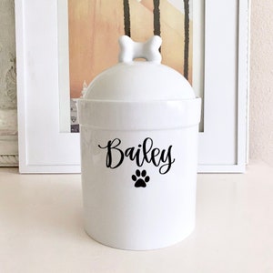 Dog Treat Container Personalized Large Dog Treat Jar Custom Dog Treat Jar Puppy Gift New Dog Treat Jar Custom Pet Gift Bild 1