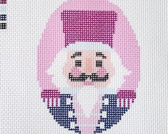 Nutcracker Needlepoint Canvas | Coquette Christmas Needlepoint | Pink Christmas Ornament Canvas | Grandmillennial Holiday Decor | 13 Mesh