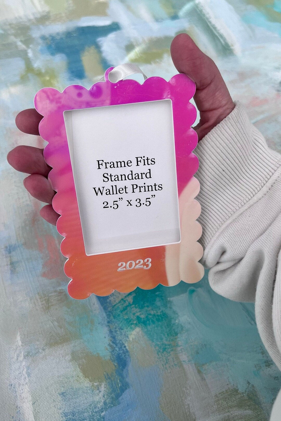 Photo Frame Ornament Christmas Picture Frame Ornament 2024 Acrylic