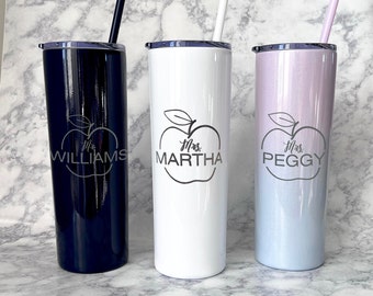 Teacher Tumbler - New Teacher Gift -Personalized Stainless Steel Tumbler Engraved - Teacher Appreciation Gifts - End of Year Teacher Gift