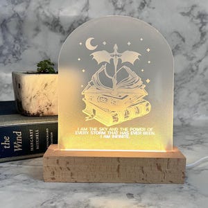 Fourth Wing LED Sign: Dragon Rider Library Decor