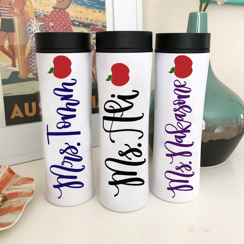 Teacher Travel Mug Personalized Teacher Gift Teacher Etsy