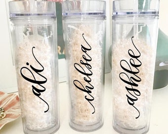 Custom Tumbler with Straw - Personalize Water Bottle - Girls Trip Tumbler - Bachelorette Party Favors - Bridesmaid Cups