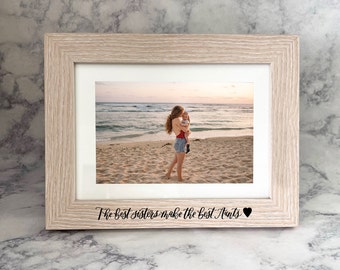 Aunt Picture Frame - Gift for Aunt From Niece or Nephew - Engraved Wood Frame - Auntie Gift - Gift for Sister