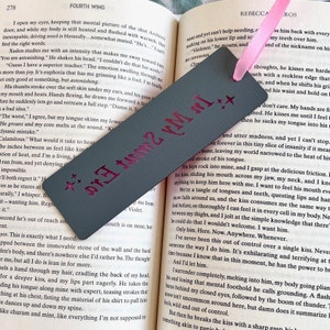 Smut Bookmark In My Smut Era Spicy Books Slut for Smut Pink Acrylic Bookmark Smut Book Gifts Booktok Merch image 4