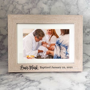 Personalized Engraved Baptism Photo Frame for Goddaughter - Christening Keepsake Gift from Godmother