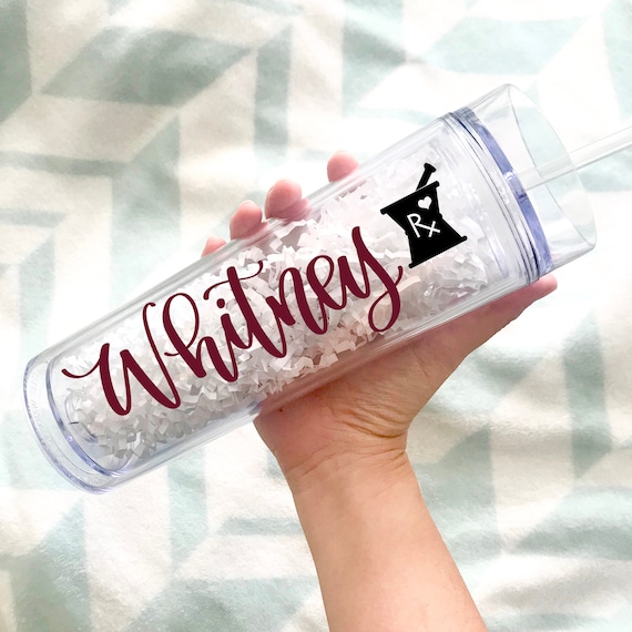 Personalized Pharmacy Technician Tumbler: Rx Symbol, Student Gift