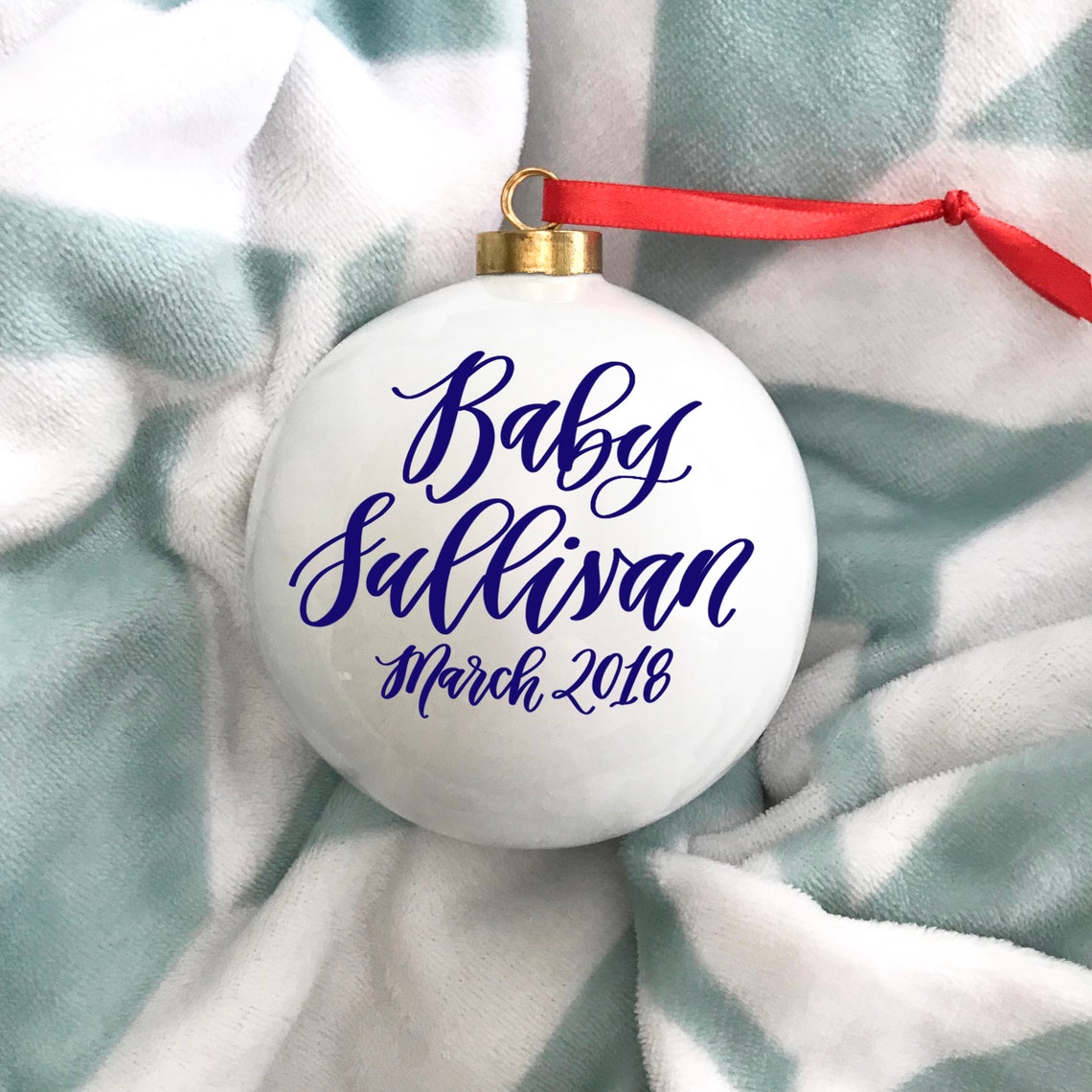 Baby Announcement Ornament 3 Personalized Pregnancy Etsy