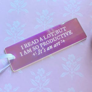 Iridescent Acrylic Bookmark: Taylor Inspired Gift for Bookworm