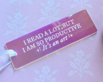 Marque-page en acrylique irisé : cadeau inspiré de Taylor pour rat de bibliothèque
