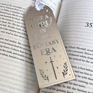 Fantasy Bookmark In My Fantasy Era Romantasy Acrylic Bookmark ACOTAR Faeries Dragons Fantasy Merch image 3