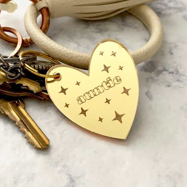 Pregnancy Reveal to Sister - Aunt Keychain - Personalized Name Keychain - Sister Auntie Gift - Aunt to Be Pregnancy Announcement