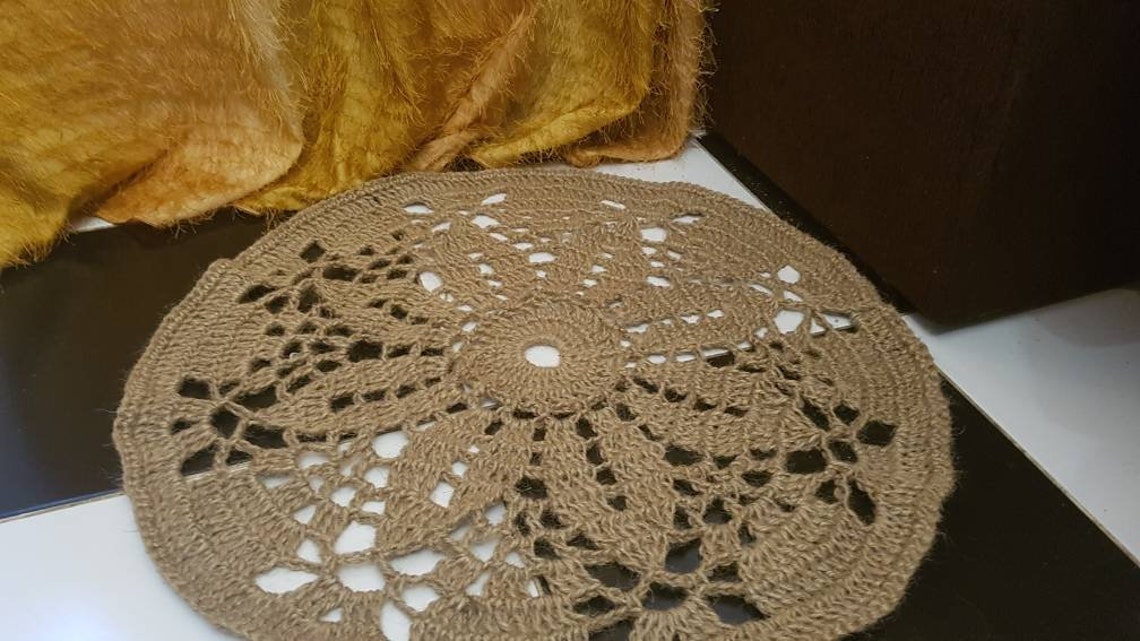 Faserjute-Hanf-Teppich Häkeln rund Begrüßungs-Fußmatte | Etsy