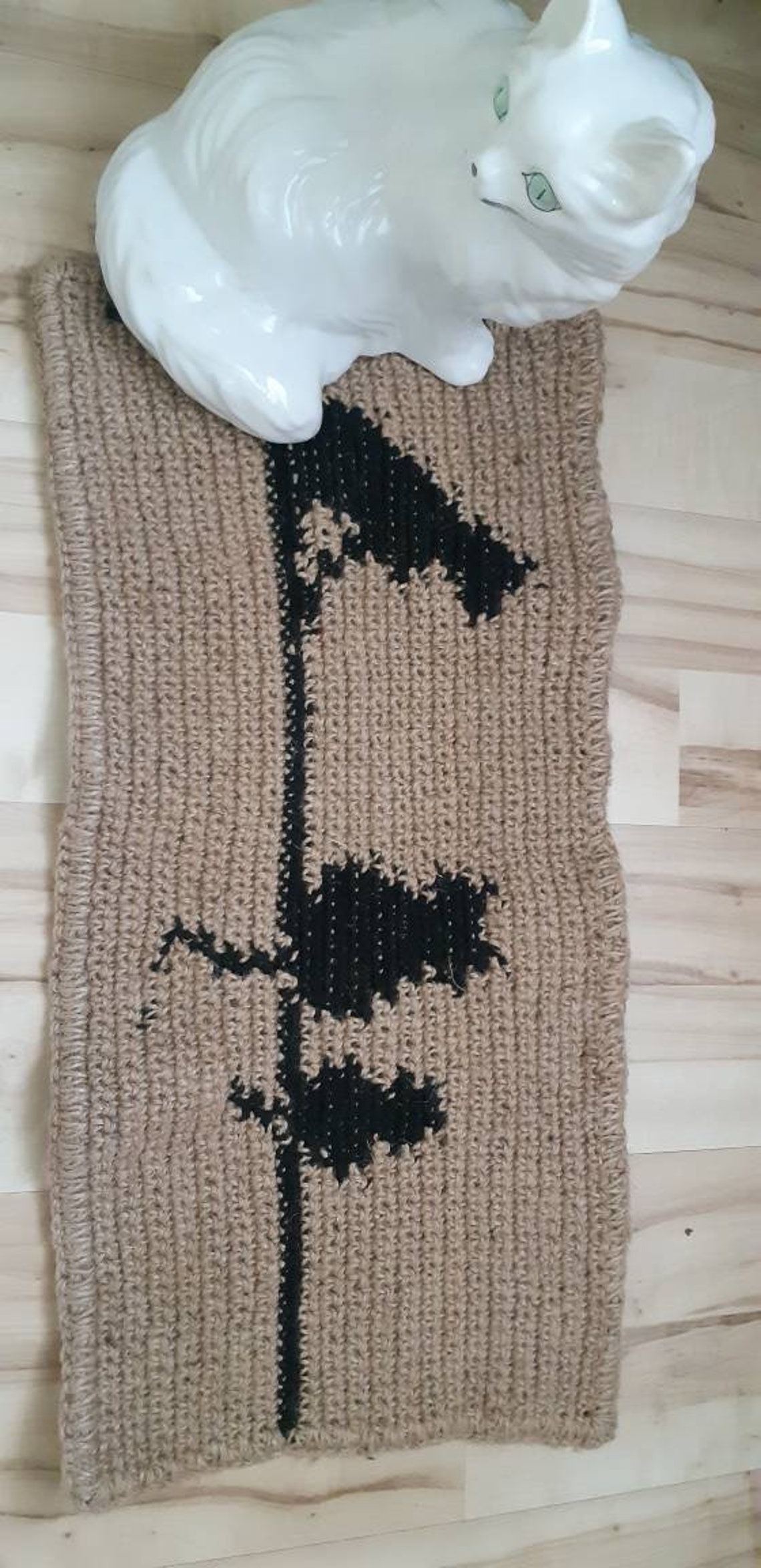 Natürlicher Hanf Teppich häkeln kleiner rechteckiger Teppich | Etsy