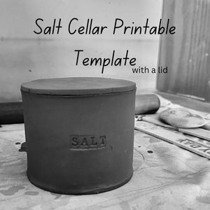 PDF Salt Cellar with Lid Printable Pottery Template
