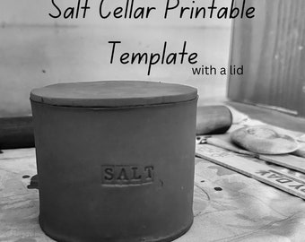 Salt Cellar with Lid Printable Pottery Template